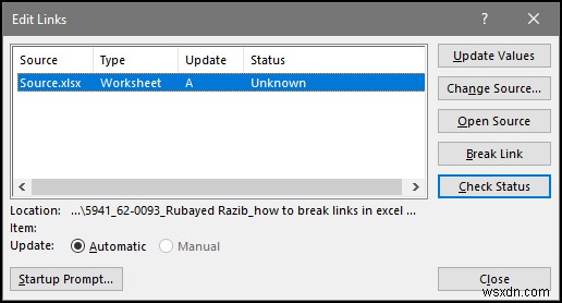 উৎস পাওয়া না গেলে এক্সেলে লিঙ্কগুলি কীভাবে ভাঙবেন (4 উপায়)
