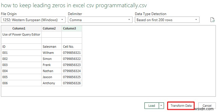 কিভাবে এক্সেল CSV প্রোগ্রামে লিডিং জিরো রাখা যায়