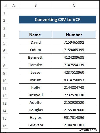 কিভাবে এক্সেল ব্যবহার করে CSV ফাইলকে VCF তে রূপান্তর করা যায় (সহজ পদক্ষেপ সহ)