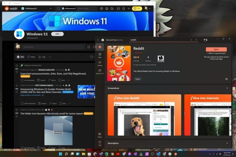 অফিসিয়াল রেডডিট পিডব্লিউএ Windows 11 স্টোরে যাওয়ার পথ তৈরি করে 