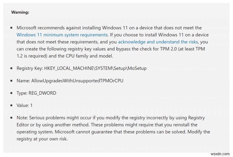শেষ মুহুর্তে, Microsoft অসমর্থিত হার্ডওয়্যারকে Windows 11 এ আপগ্রেড করার একটি পথ প্রদান করে