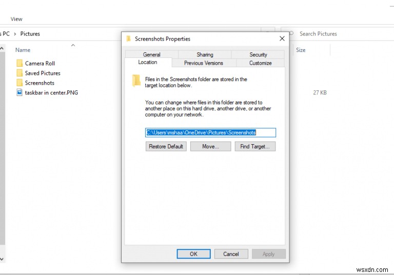 Windows 10 বা Windows 11 এ আপনার স্ক্রিনশট সেভ লোকেশন কিভাবে পরিবর্তন করবেন