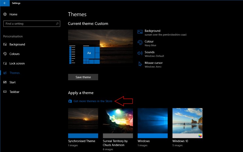 Windows 10 এ Windows Store থেকে থিম কিভাবে ইনস্টল করবেন