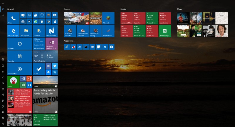 Windows 10 এ ফুল স্ক্রীন স্টার্ট মেনু কিভাবে সক্ষম করবেন