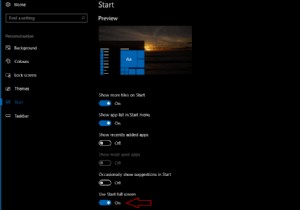 Windows 10 এ ফুল স্ক্রীন স্টার্ট মেনু কিভাবে সক্ষম করবেন