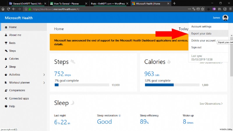 কিভাবে Microsoft Health থেকে আপনার ডেটা রপ্তানি করবেন, এখন এটি বন্ধ হতে চলেছে