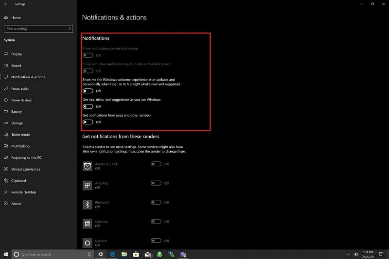 কীভাবে বিরতি দেওয়া যায়, বা এমনকি সমস্ত Windows 10 বিজ্ঞপ্তি বন্ধ করা যায়