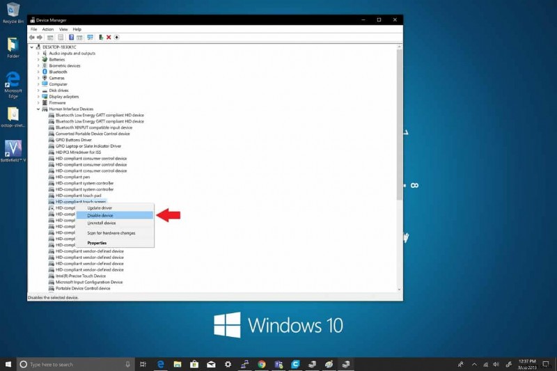 Windows 10 এ টাচস্ক্রিন কিভাবে অক্ষম করবেন