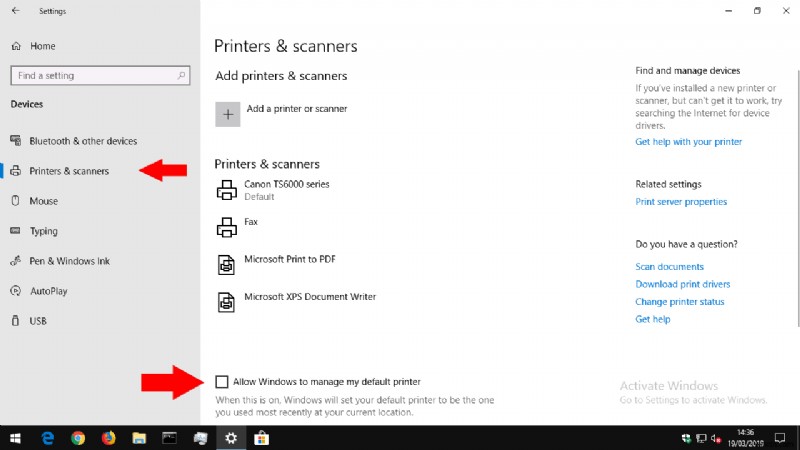 Windows 10 এ আপনার ডিফল্ট প্রিন্টার কিভাবে সেট করবেন