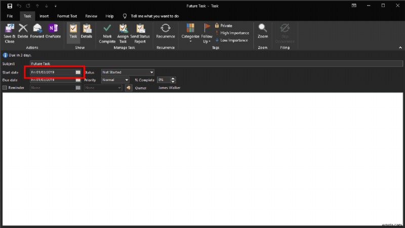 ভবিষ্যত শুরুর তারিখের সাথে Outlook টাস্কগুলি কীভাবে লুকাবেন