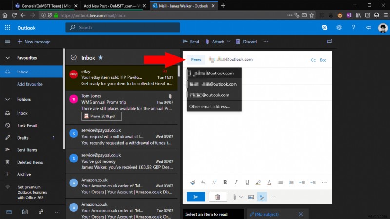 আপনার Outlook.com অ্যাকাউন্টের জন্য কীভাবে একটি ইমেল উপনাম তৈরি করবেন