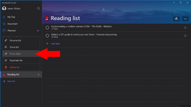 Windows 10 স্টার্ট মেনুতে মাইক্রোসফ্ট টু-ডু তালিকাগুলি কীভাবে দেখবেন