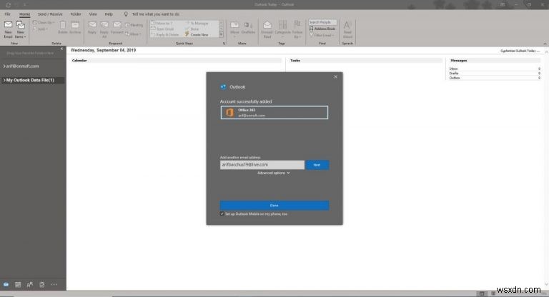 Office 365 এ Outlook এ আপনার ইমেল অ্যাকাউন্ট কিভাবে সেট আপ ও পরিচালনা করবেন