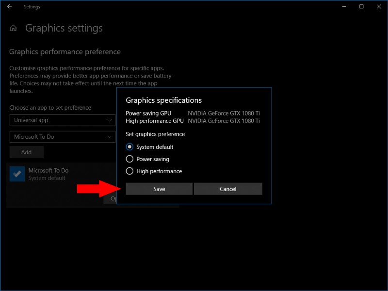 Windows 10 এ কিভাবে প্রতি-অ্যাপ গ্রাফিকাল পারফরম্যান্স সেটিংস সেট করবেন