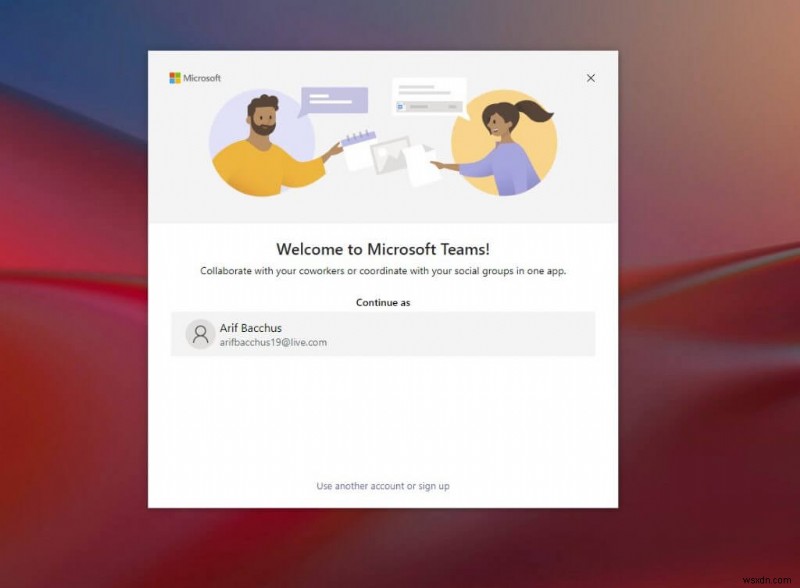 কিভাবে Microsoft টিম অ্যাপে একটি ব্যক্তিগত অ্যাকাউন্ট যোগ করবেন