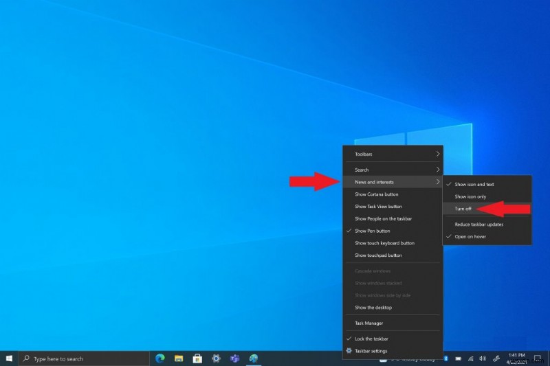 কিভাবে সহজে Windows 10 এ খবর এবং আগ্রহ বন্ধ করবেন