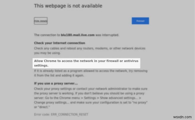 সমাধান:Chrome কে আপনার ফায়ারওয়াল বা অ্যান্টিভাইরাস সেটিংসে নেটওয়ার্ক অ্যাক্সেস করার অনুমতি দিন