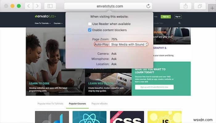 ম্যাকওএস হাই সিয়েরাতে সাফারিতে স্বয়ংক্রিয়ভাবে চালানো ভিডিওগুলি ব্লক করুন