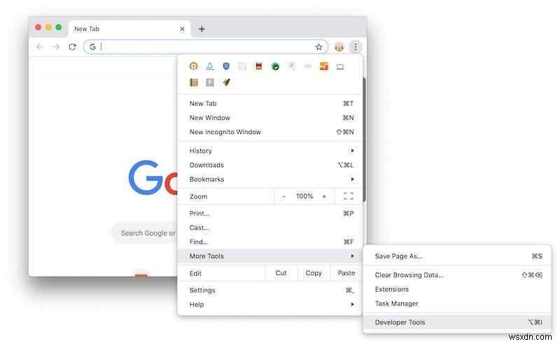 ম্যাকে Chrome, Safari এবং Firefox-এ উপাদান পরিদর্শন করার উপায়