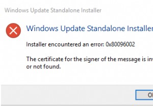 কিভাবে উইন্ডোজ আপডেট স্ট্যান্ডঅ্যালোন ইনস্টলার ত্রুটি (0x80096002)