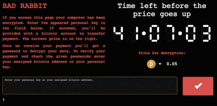 নতুন Ransomware BadRabbit রাশিয়া এবং ইউক্রেনকে লক্ষ্য করে