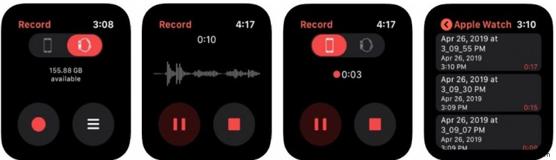 অ্যাপল ওয়াচ ভয়েস রেকর্ডার অ্যাপগুলি অবিলম্বে নোটগুলি নামিয়ে দেবে 