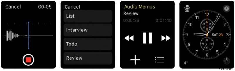 অ্যাপল ওয়াচ ভয়েস রেকর্ডার অ্যাপগুলি অবিলম্বে নোটগুলি নামিয়ে দেবে 