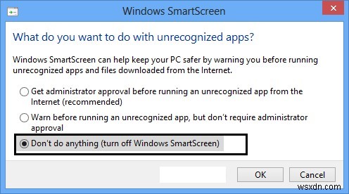 Windows 10 বা 8 এ স্মার্টস্ক্রিন ফিল্টার কিভাবে বন্ধ করবেন?