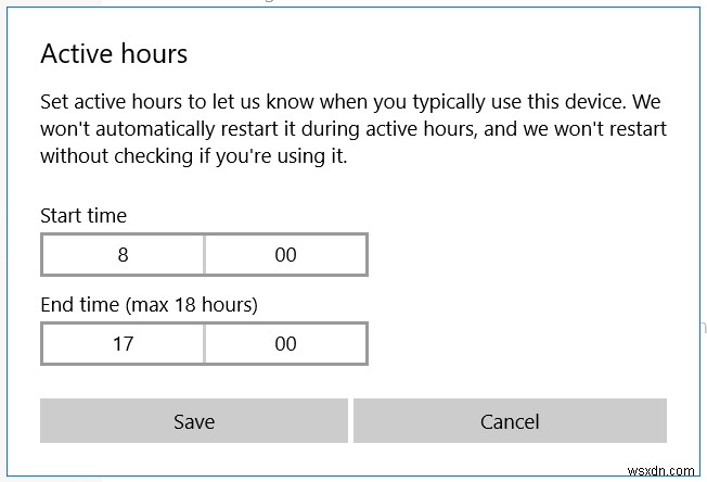 Windows 10 এ সক্রিয় ঘন্টা কনফিগার করার পদক্ষেপ