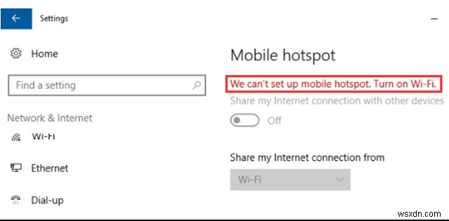 {FIXED}: আমরা মোবাইল হটস্পট সেট আপ করতে পারছি না। উইন্ডোজ 10 (2022) এ Wi-Fi চালু করুন  ত্রুটি 