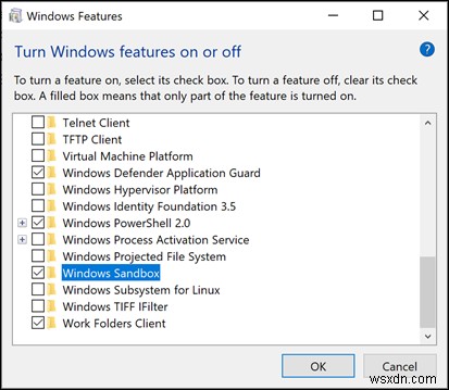 Windows Sandbox:Windows 10