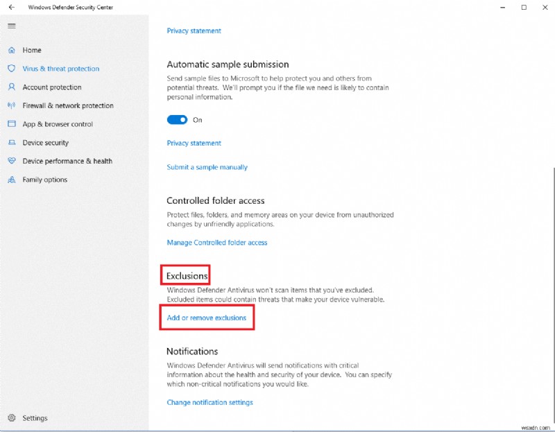 Windows 10 এ স্ক্যান করা থেকে ফাইল ও ফোল্ডারগুলিকে বাদ দিন