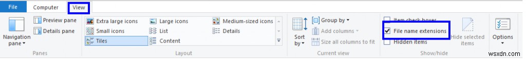 আমি কিভাবে Windows 10 এ ফাইল এক্সটেনশন দেখাব?