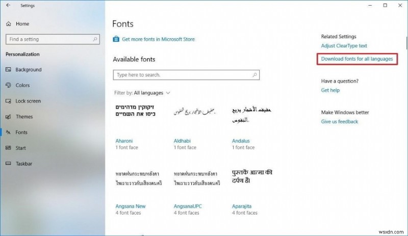 কিভাবে নতুন Windows 10 ফন্ট সেটিংস ব্যবহার করবেন