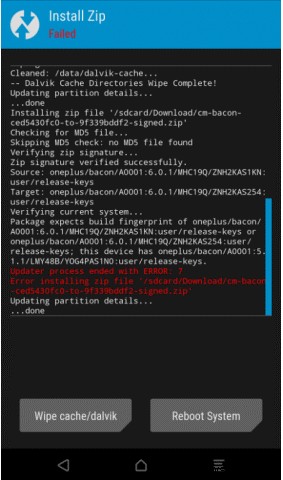 অ্যান্ড্রয়েডে কাস্টম রম ইনস্টল করার সময় ত্রুটি 7 TWRP কীভাবে ঠিক করবেন