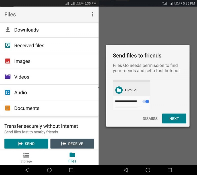 Files Go:এয়ারড্রপ করার জন্য Android এর উত্তর