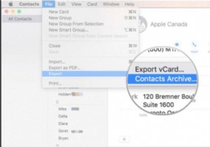 ম্যাকে পরিচিতিগুলির ব্যাক আপ নেওয়ার পদক্ষেপ