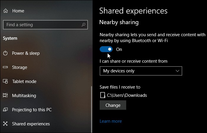 Windows 10 এ কাছাকাছি শেয়ারিং ব্যবহার করে ফাইলগুলি কীভাবে স্থানান্তর করবেন