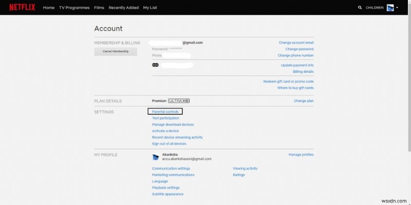 আমার অ্যাকাউন্টে Netflix প্যারেন্টাল কন্ট্রোল কীভাবে ব্যবহার করবেন?