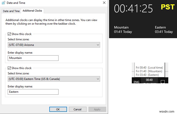 Windows 10 টাস্কবারে একাধিক ঘড়ি কিভাবে দেখাবেন?