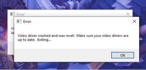 ভিডিও ড্রাইভার ক্র্যাশ হয়েছে এবং রিসেট করা হয়েছে কিভাবে ঠিক করবেন