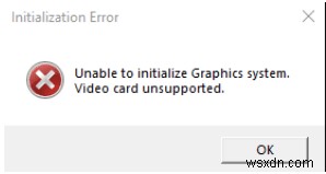 কীভাবে  গ্রাফিক্স সিস্টেম ইনিশিয়াল করতে অক্ষম  ত্রুটি ঠিক করবেন