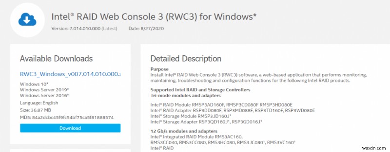 কিভাবে Intel RAID ড্রাইভার ডাউনলোড ও আপডেট করবেন