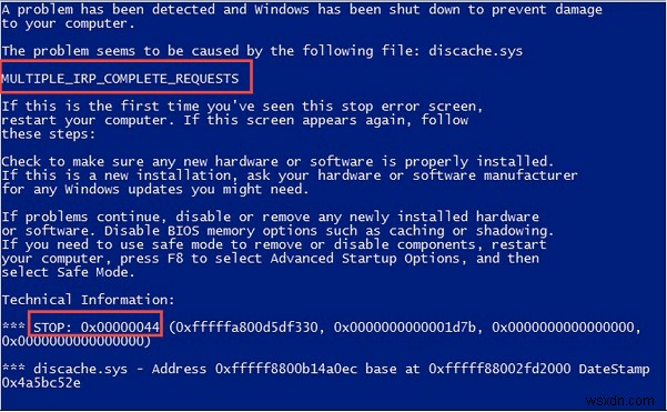 {সমাধান}:MULTIPLE_IRP_COMPLETE_REQUESTS নীল স্ক্রীন উইন্ডোজ ত্রুটি