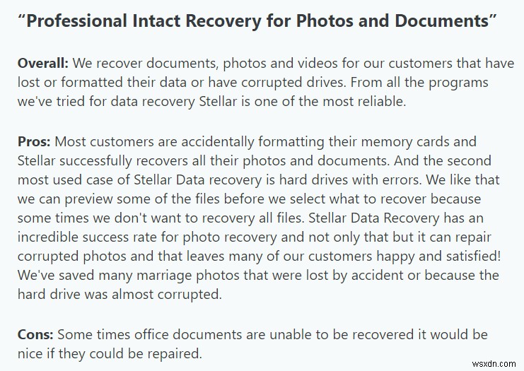 Stellar Data Recovery Review 2022:Features, Pros, Cons, Pricing &User Reviews