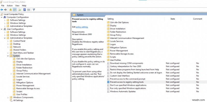 Windows 10 এ রেজিস্ট্রি এডিটরের অ্যাক্সেস কীভাবে নিষ্ক্রিয় করবেন
