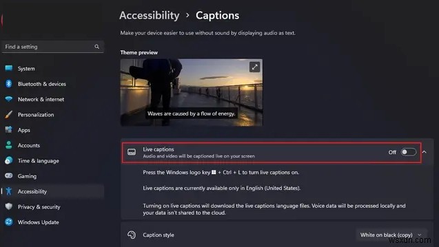 Windows 11 এ লাইভ ক্যাপশন কিভাবে সক্ষম করবেন