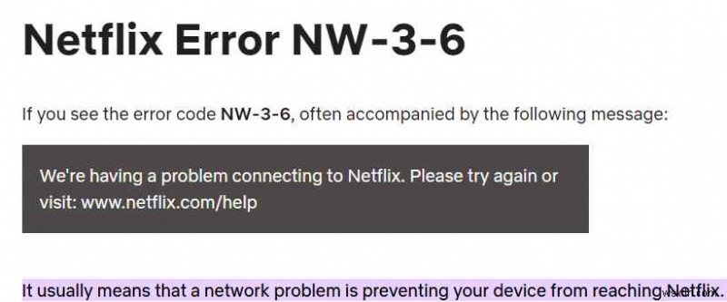 Netflix এরর কোড NW-3-6 (2022 গাইড)