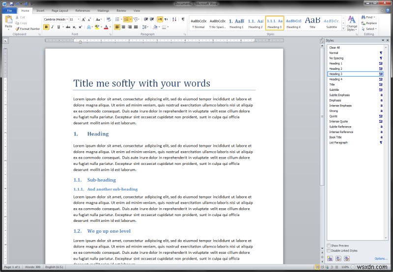 Microsoft Word এবং সংখ্যাযুক্ত তালিকা