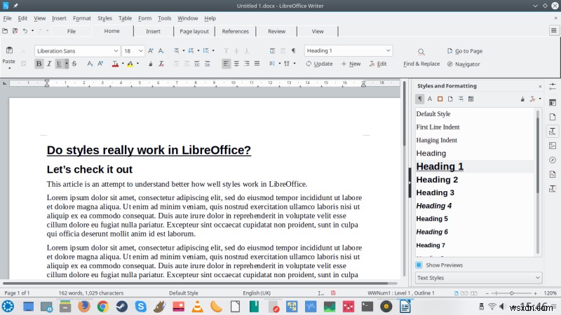 LibreOffice শৈলী - আমার স্টাইল হল বোম দিদি বম দি দেং